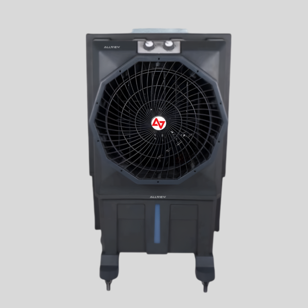 AllView Classic Stone 75L Air Cooler with 7100 m³h Airflow, 18” Fan, 250W Energy-Efficient Motor, Vertical Auto Swing & Castor Wheels – Large Room Desert Cooler