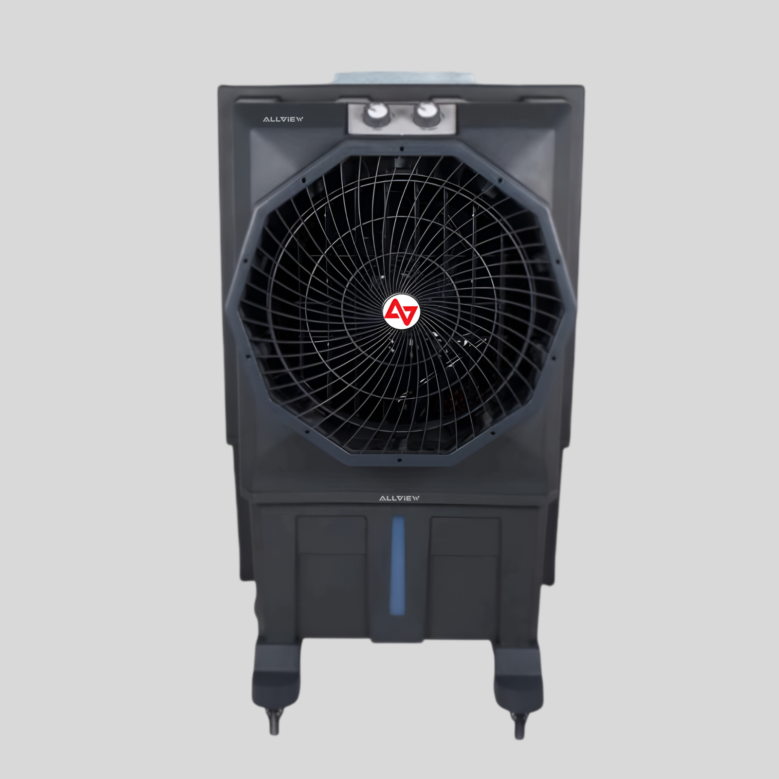 AllView Classic Stone 75L Air Cooler with 7100 m³h Airflow, 18” Fan, 250W Energy-Efficient Motor, Vertical Auto Swing & Castor Wheels – Large Room Desert Cooler