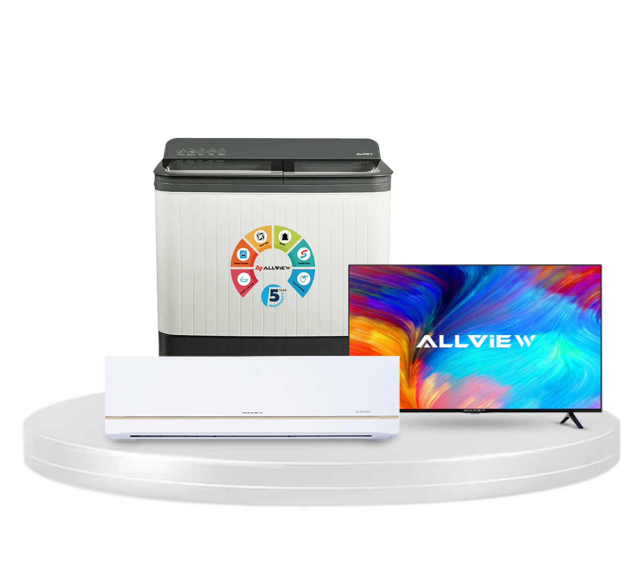 AllView televisions, air conditioners, washing machines and home appliances